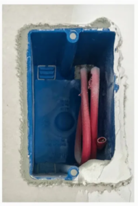 a tightly sealed electric outlet with aeroseal envelope